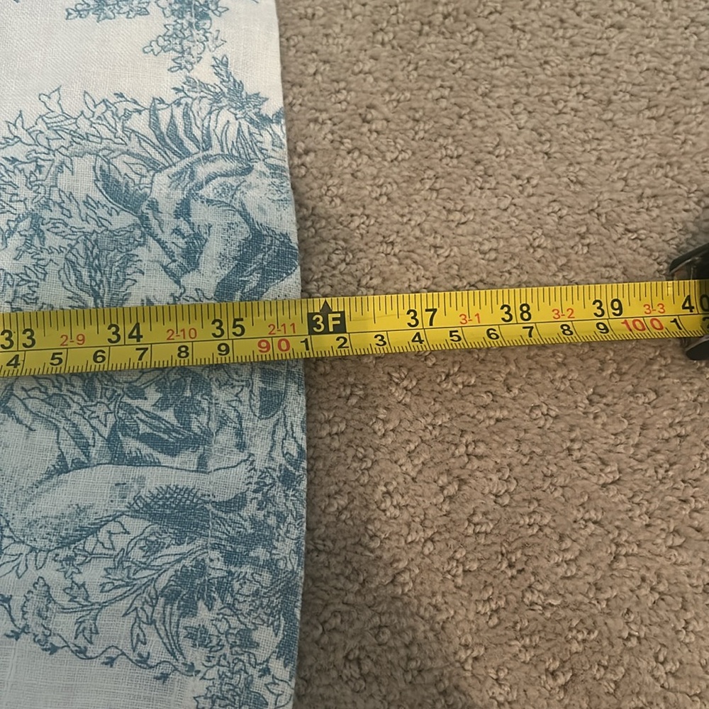 Vintage 1990s Linen Match Blue and White Dress Size 6P. - Picture 11 of 11